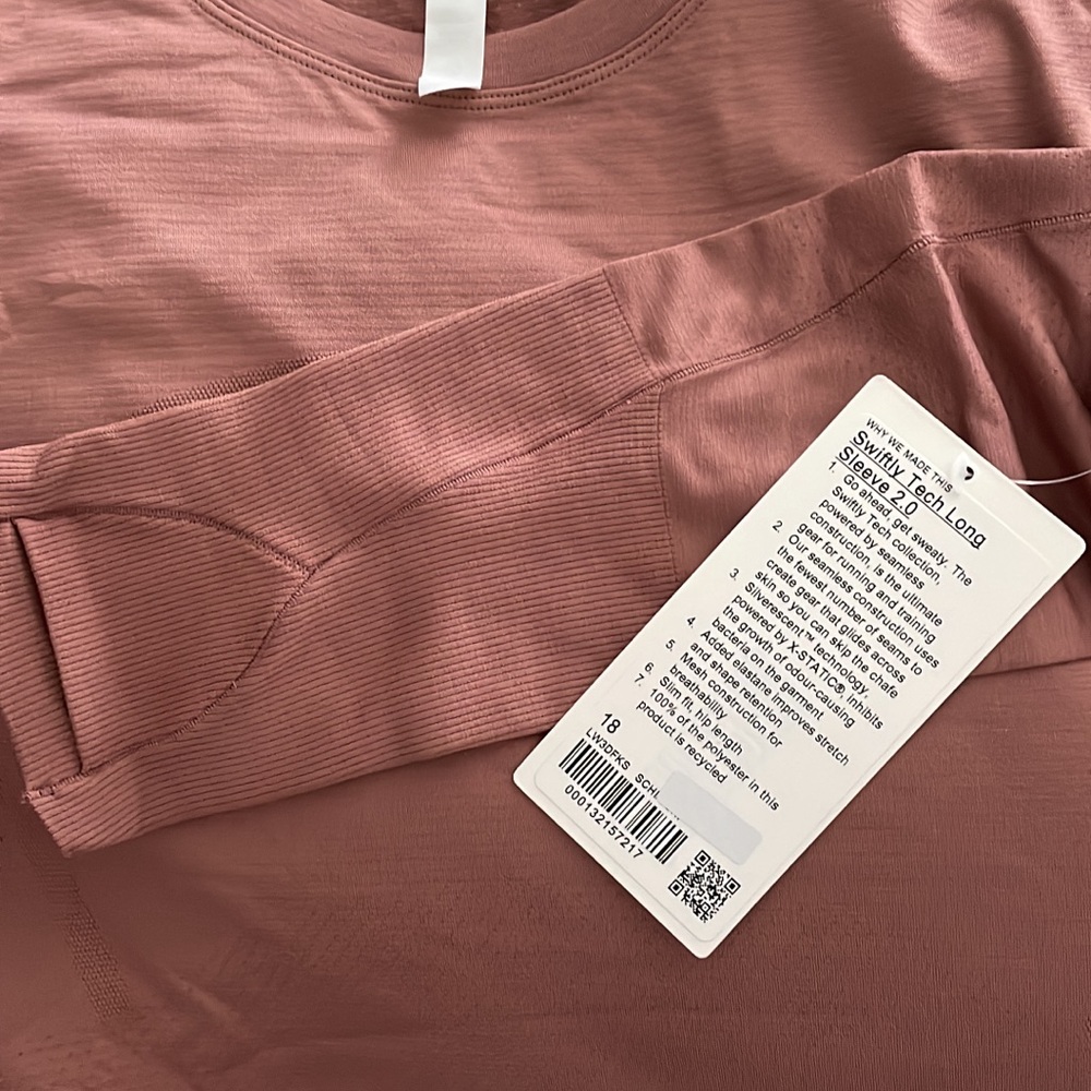 Lululemon Swiftly Tech Sz 18 Long Sleeve Shirt